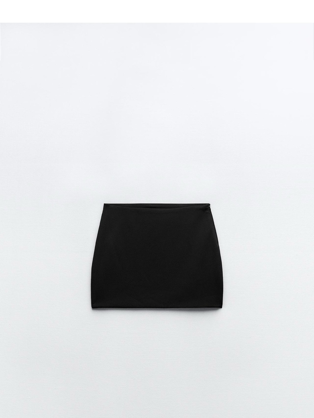 Zara Scuba Effect Black Mini Skirt